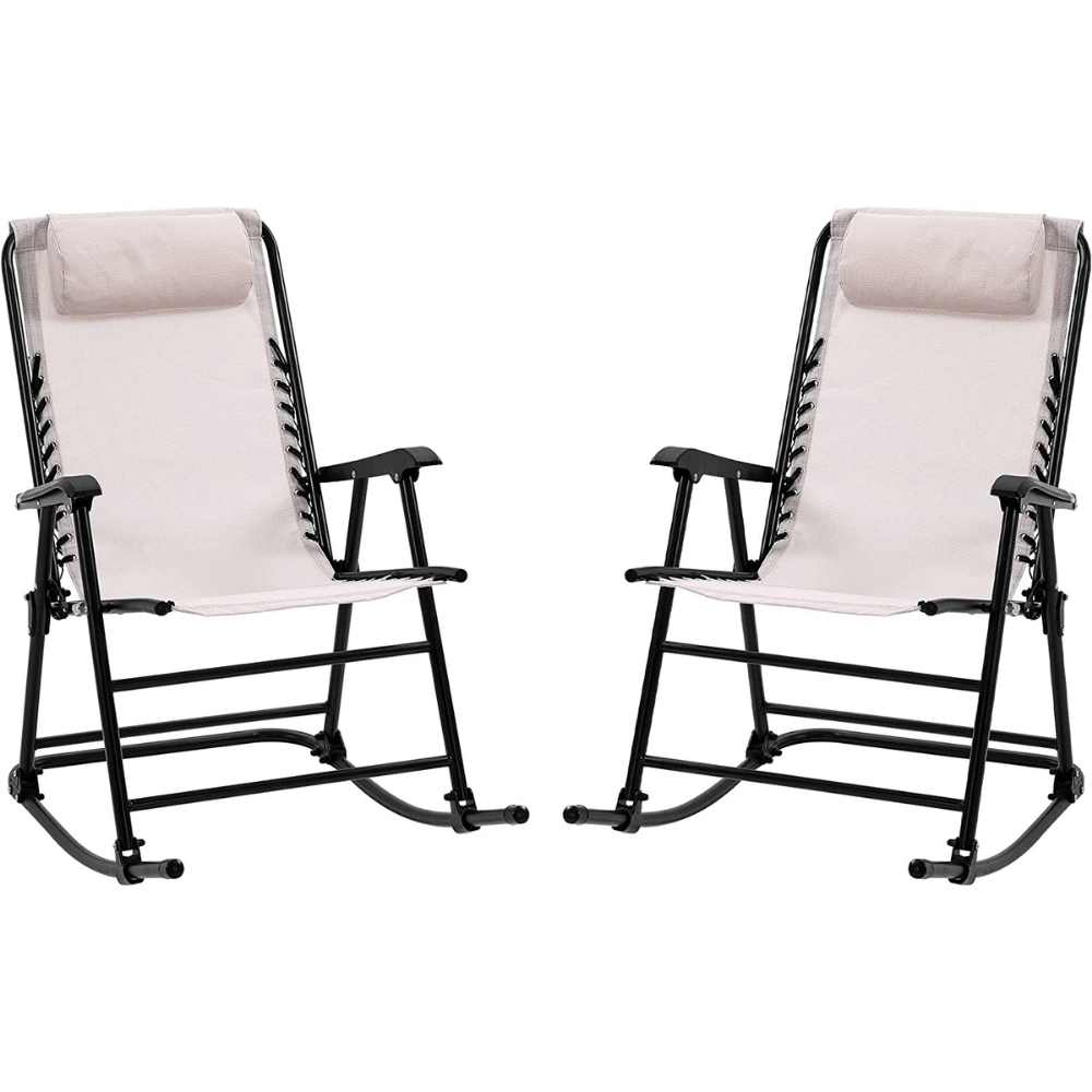 Outsunny Folding Outdoor Portable Set Of 2 Rockers For Camping 